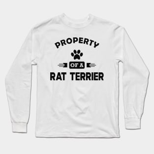 Rat Terrier Dog - Property of a rat terrier Long Sleeve T-Shirt